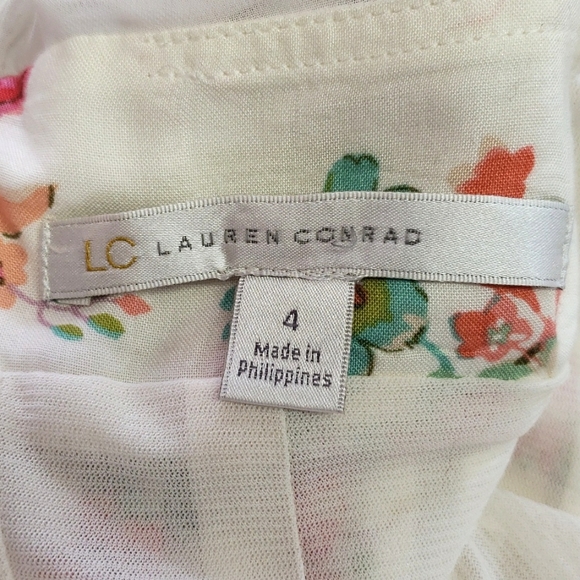 LC Lauren Conrad Floral Pintuck Maxi Dress Women's Size 4 - Picture 7 of 13